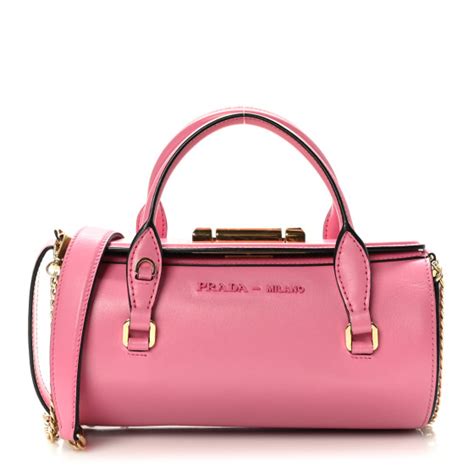 PRADA Saffiano Mini Sybille Barrel Bag Begonia 